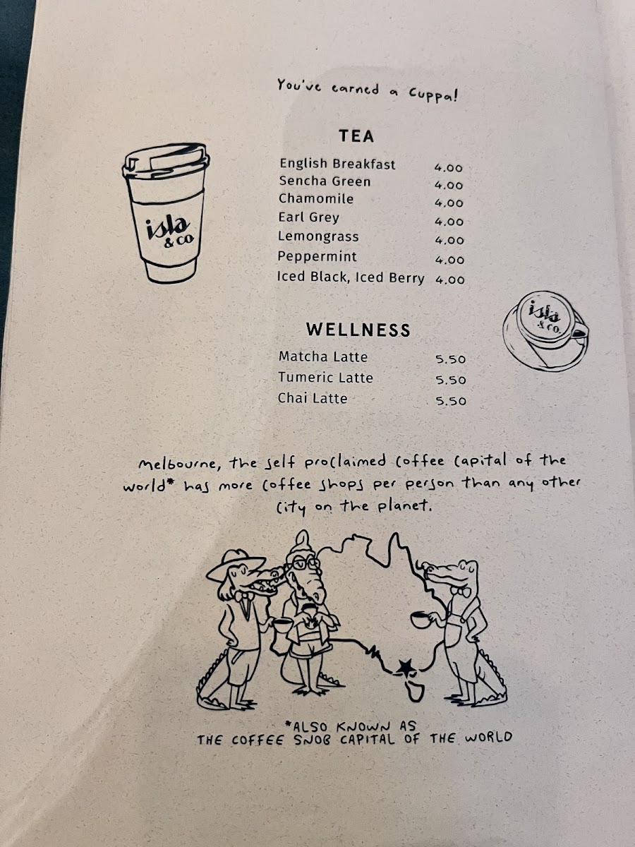 Isla & Co. - Midtown Menu - Image 1